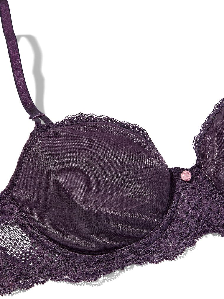 Biustonosz nieusztywniany Wicked Sheer Shimmer. Produkt ma kolor fioletowy i pochodzi z kolekcji Dream Angels. 