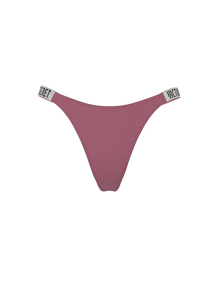 Very Sexy Stringi z błyszczącymi paskami Shine Strap PURPLE