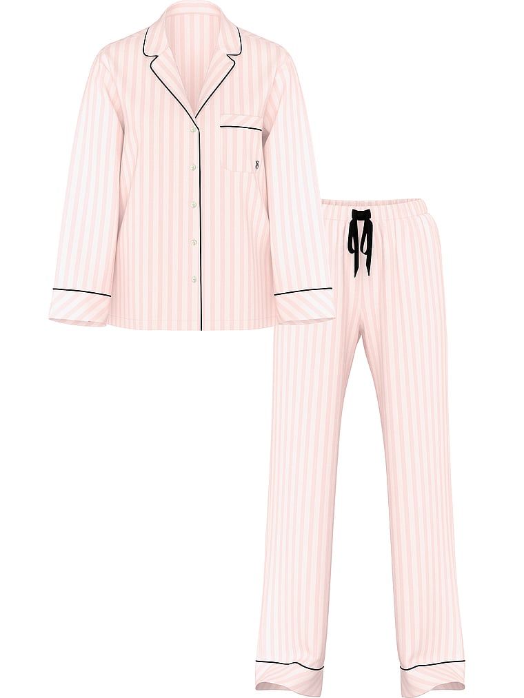 Flanelowa piżama z długimi spodniami. Produkt jest wzorzysty i pochodzi z kolekcji Victoria's Secret. 