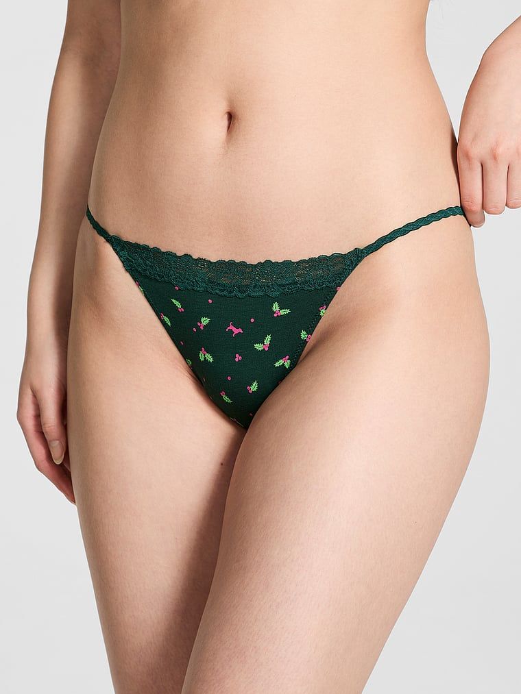 Bawełniane majtki bikini z koronką