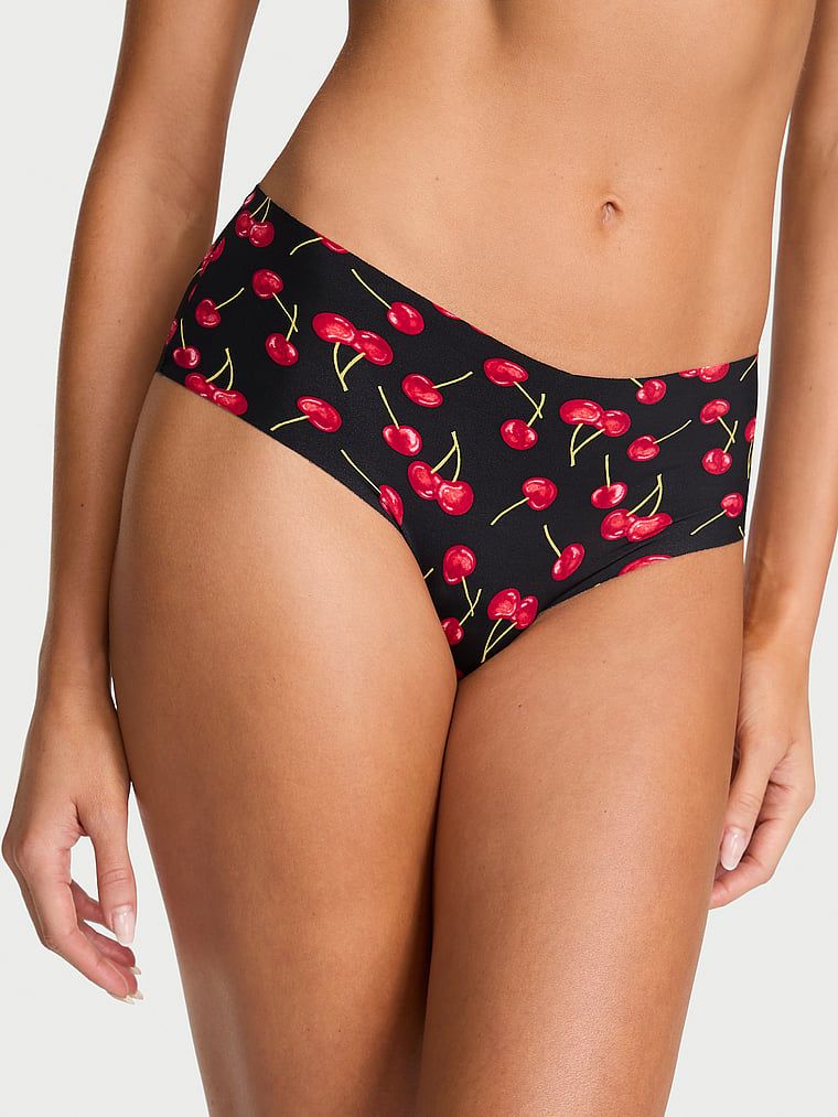 Majtki bezszwowe z paseczkami z tyłu No-Show Strappy Cheeky. Produkt jest wzorzysty i pochodzi z kolekcji No-Show. 