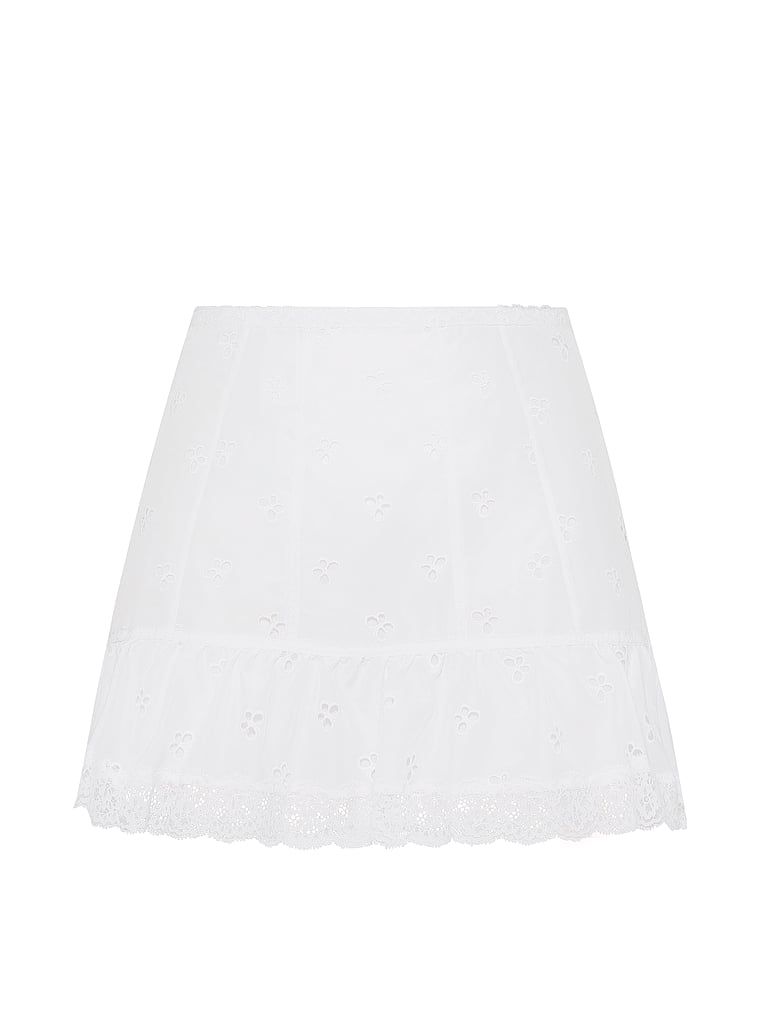 Spódniczka mini Butterflies Eyelet. Produkt ma kolor biały i pochodzi z kolekcji Dream Angels. 