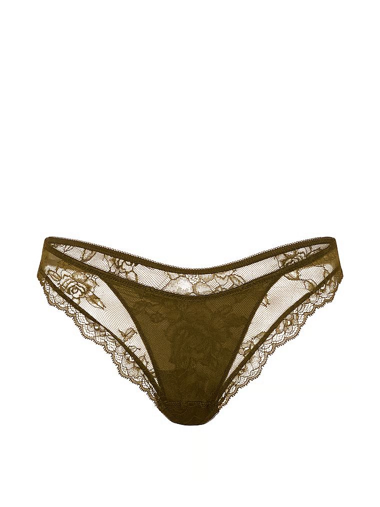 Stringi koronkowe Overlay. Produkt ma kolor zielony i pochodzi z kolekcji Very Sexy. 