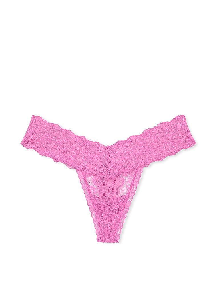 Stringi koronkowe Lace. Produkt ma kolor różowy i pochodzi z kolekcji Lacie. 