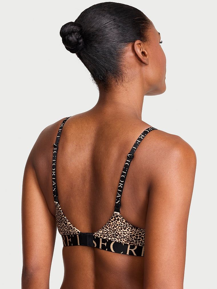 Biustonosz lekko usztywniany bawełniany Exploded Logo Demi. Produkt jest wzorzysty i pochodzi z kolekcji T-shirt. 