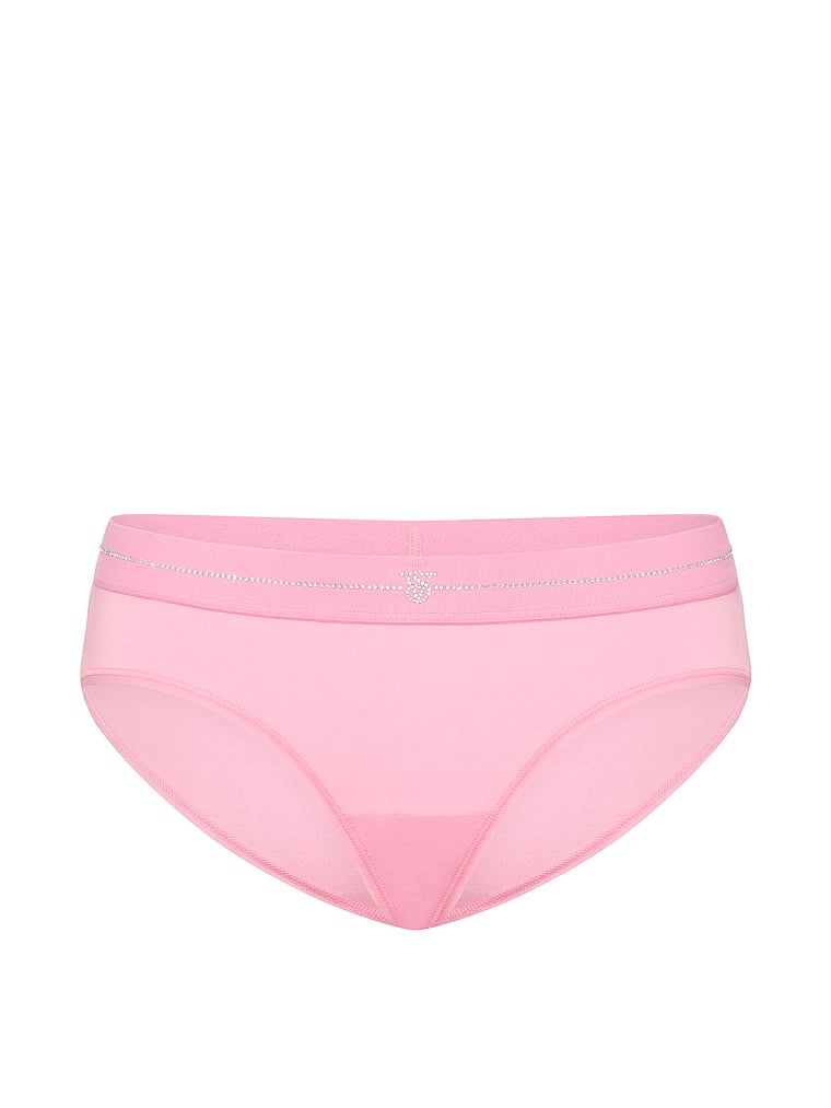 Majtki bawełniane Shine Logo Hiphugger. Produkt ma kolor różowy i pochodzi z kolekcji Cotton. 