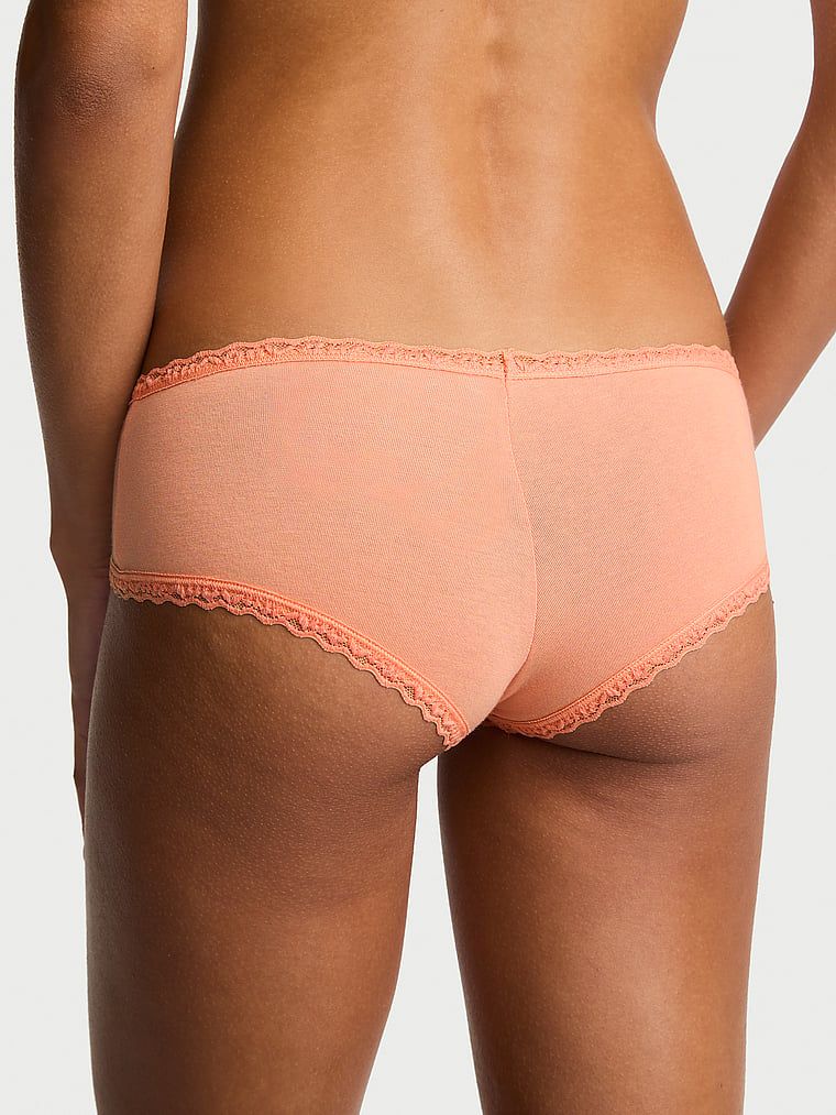 Majtki bawełniane z koronką na krawędziach Lace-Waist Cheeky. Produkt ma kolor wielokolorowy i pochodzi z kolekcji Lace Trim. 