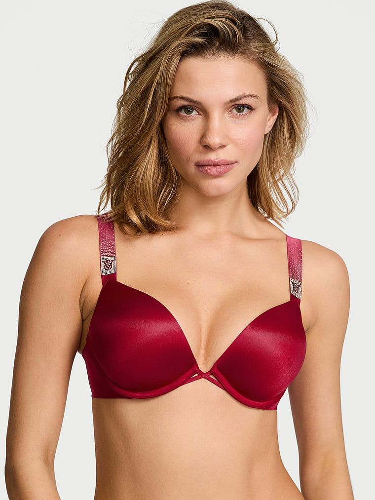 Very Sexy Biustonosz push-up powiększający o 2 rozmiary Bombshell Scattered Shine Strap