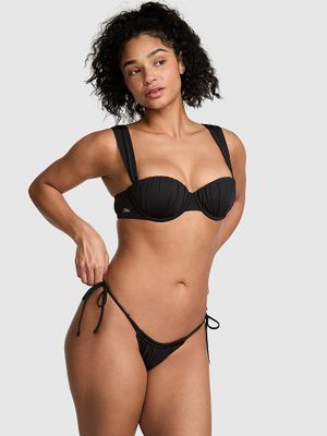 Marszczony top bikini push-up typu balconette