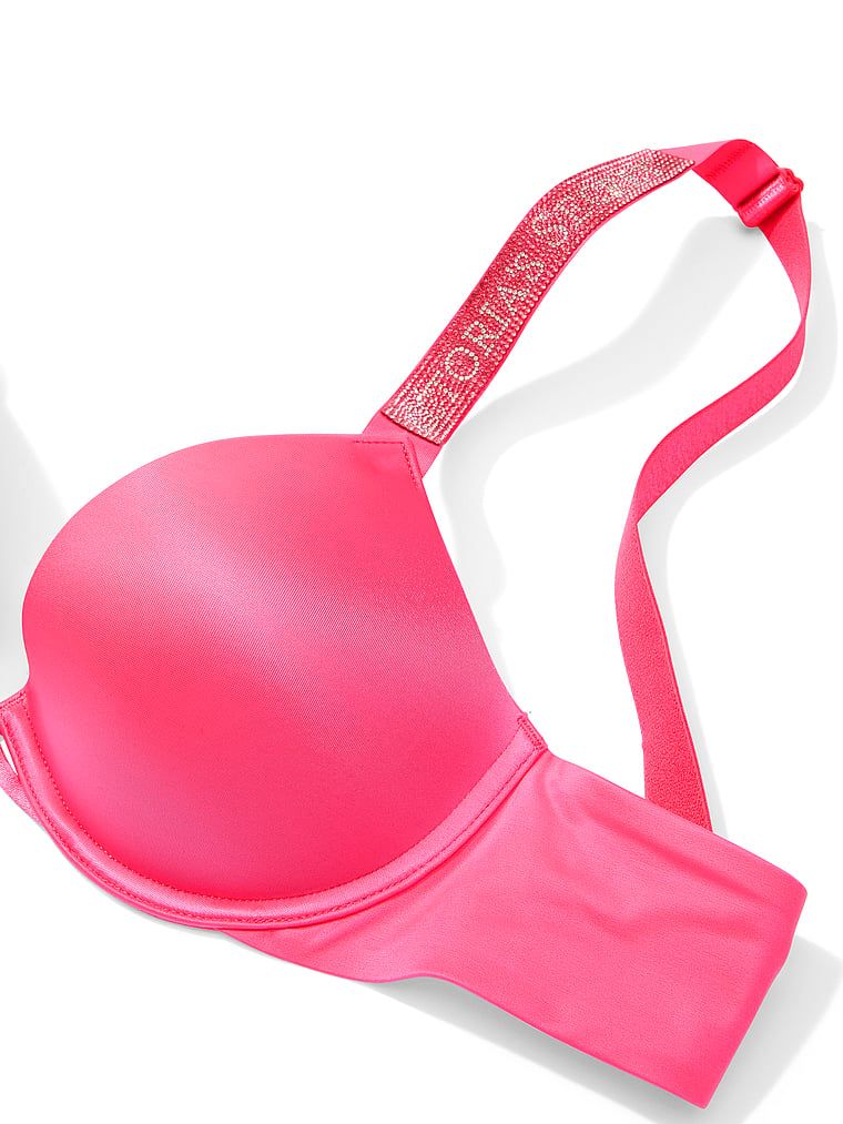 Biustonosz push-up Shine Strap. Produkt ma kolor różowy i pochodzi z kolekcji Very Sexy. 