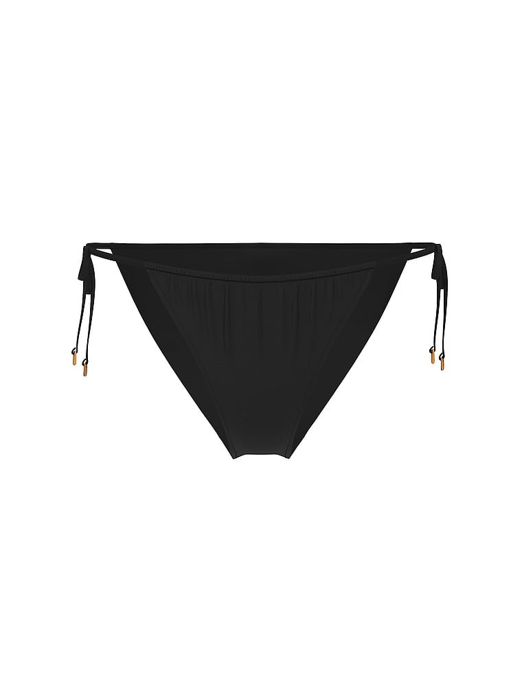 Dół od bikini Essential Side-Tie Itsy. Produkt ma kolor czarny i pochodzi z kolekcji Victoria's Secret Swim. 