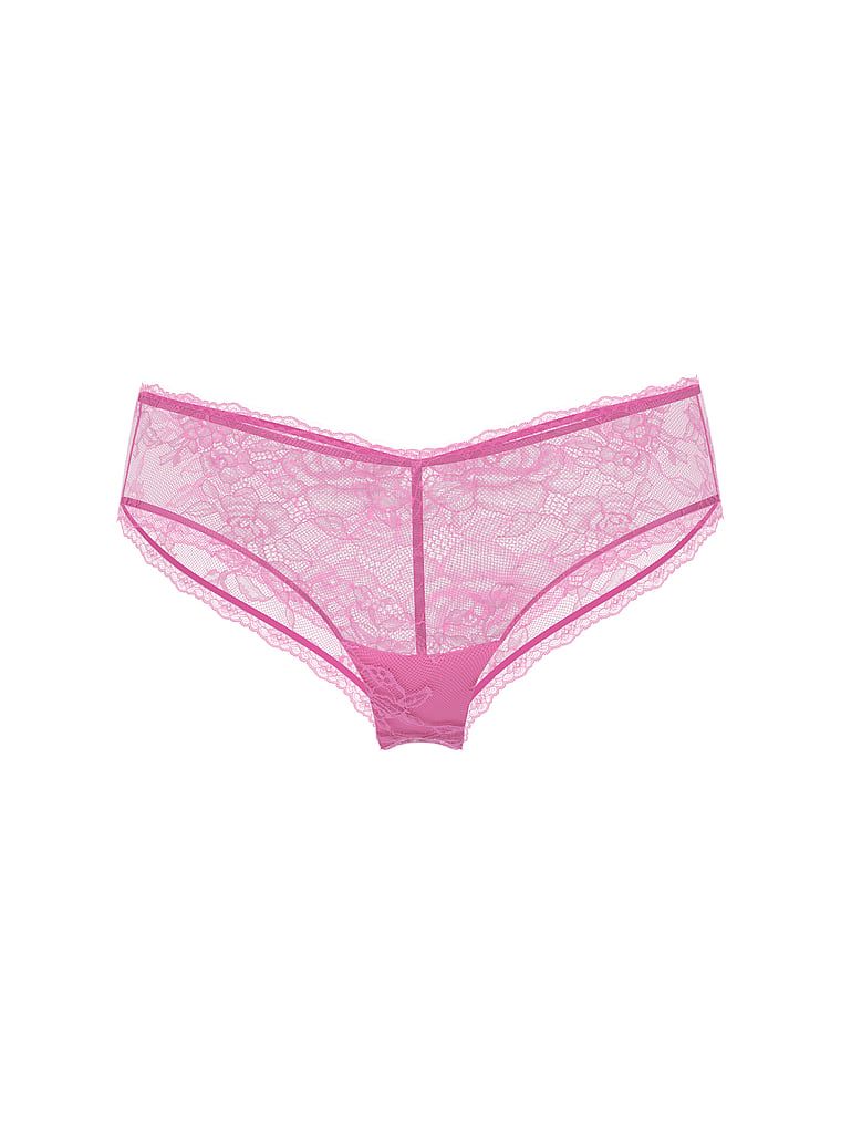 Majtki koronkowe z wysoko wyciętymi nogawkami Rose Lace Cheeky. Produkt ma kolor różowy i pochodzi z kolekcji Very Sexy. 