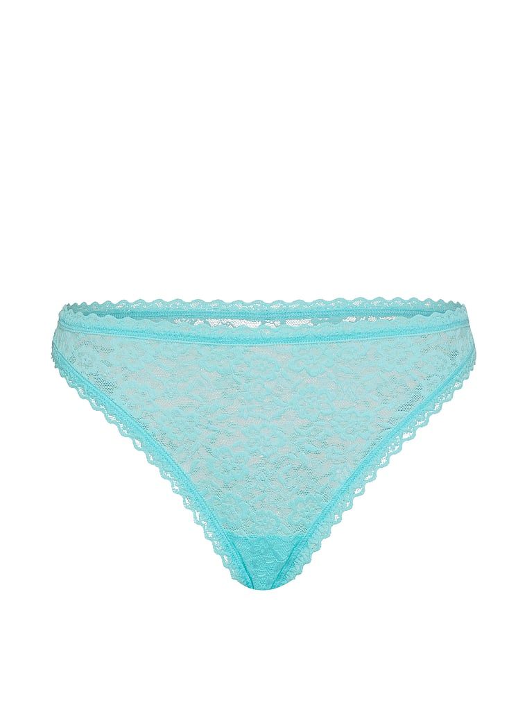 Majtki koronkowe Lace 90s. Produkt ma kolor niebieski i pochodzi z kolekcji Lacie. 
