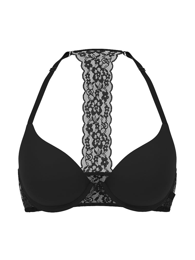 Victoria's Secret Biustonosz push-up zapinany z przodu z koronką z tyłu Sexy Tee