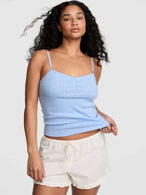 Top Pointelle z dekoltem sweetheart