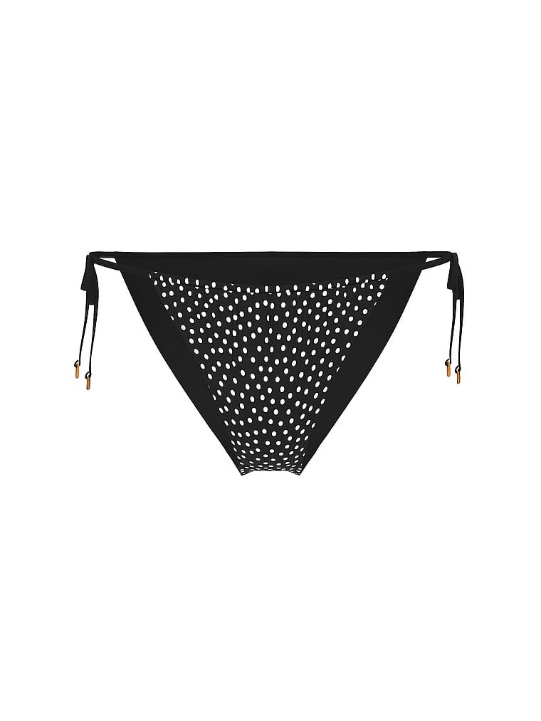 Dół od bikini Essential Side-Tie Itsy. Produkt jest wzorzysty i pochodzi z kolekcji Victoria's Secret Swim. 