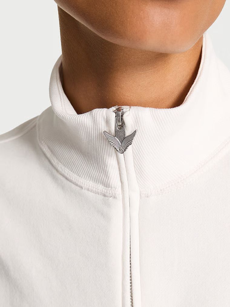 Bluza z krótkim suwakiem Status Terry. Produkt ma kolor biały i pochodzi z kolekcji Angel Essentials. 