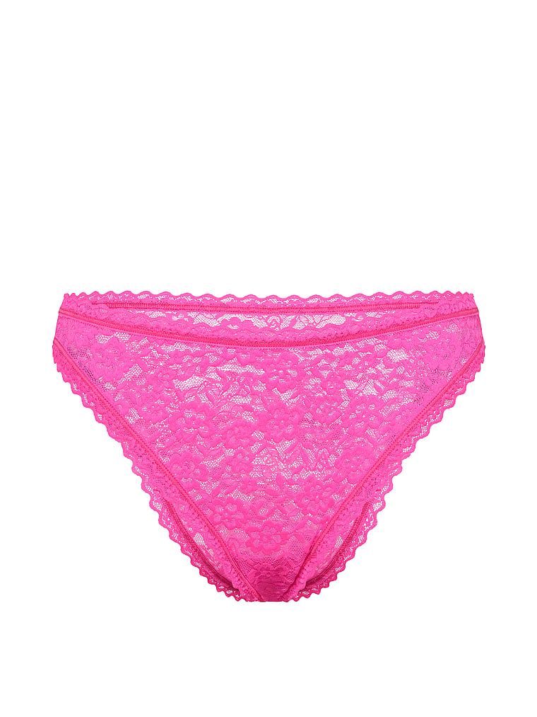 Majtki koronkowe Lace 90s. Produkt ma kolor różowy i pochodzi z kolekcji Lacie. 