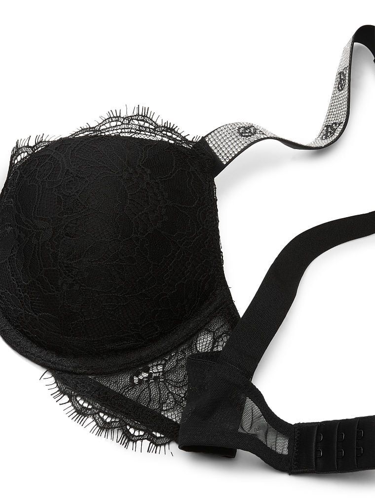 Biustonosz push-up Shine Strap Lace. Produkt ma kolor czarny i pochodzi z kolekcji Very Sexy. 