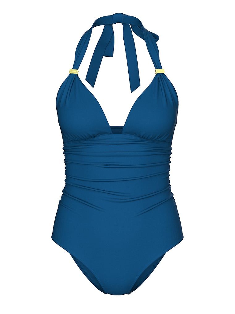 Strój kąpielowy jednoczęściowy Ultimate Harlow. Produkt ma kolor niebieski i pochodzi z kolekcji Victoria's Secret Swim. 
