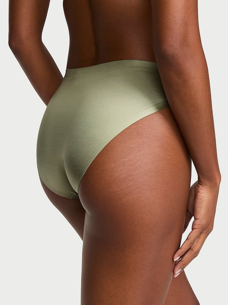 Majtki ze średnim stanem No-Show Bikini. Produkt ma kolor zielony i pochodzi z kolekcji No-Show. 
