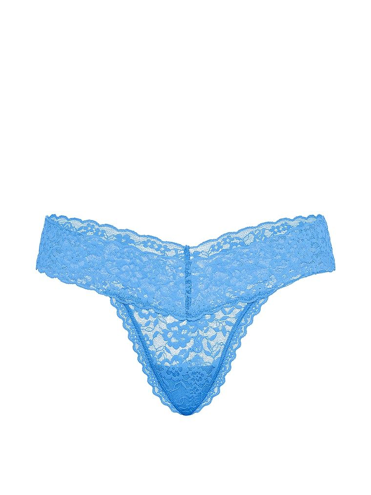 Stringi koronkowe Lace. Produkt ma kolor niebieski i pochodzi z kolekcji Lacie. 