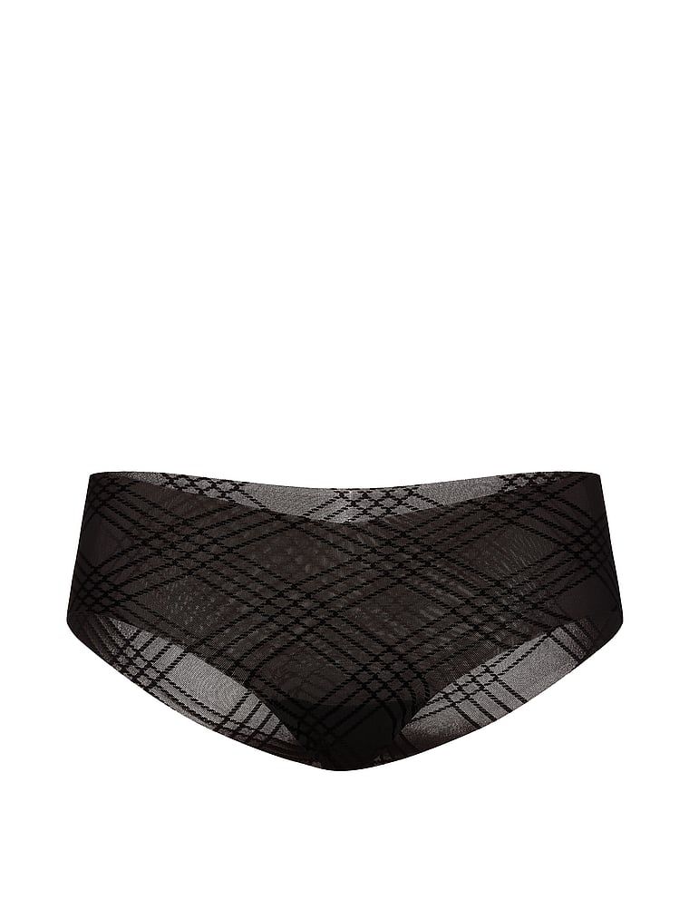 Majtki z siateczki w kratkę No-Show Plaid Mesh Cheeky. Produkt ma kolor wzorzysty i pochodzi z kolekcji No-Show. 
