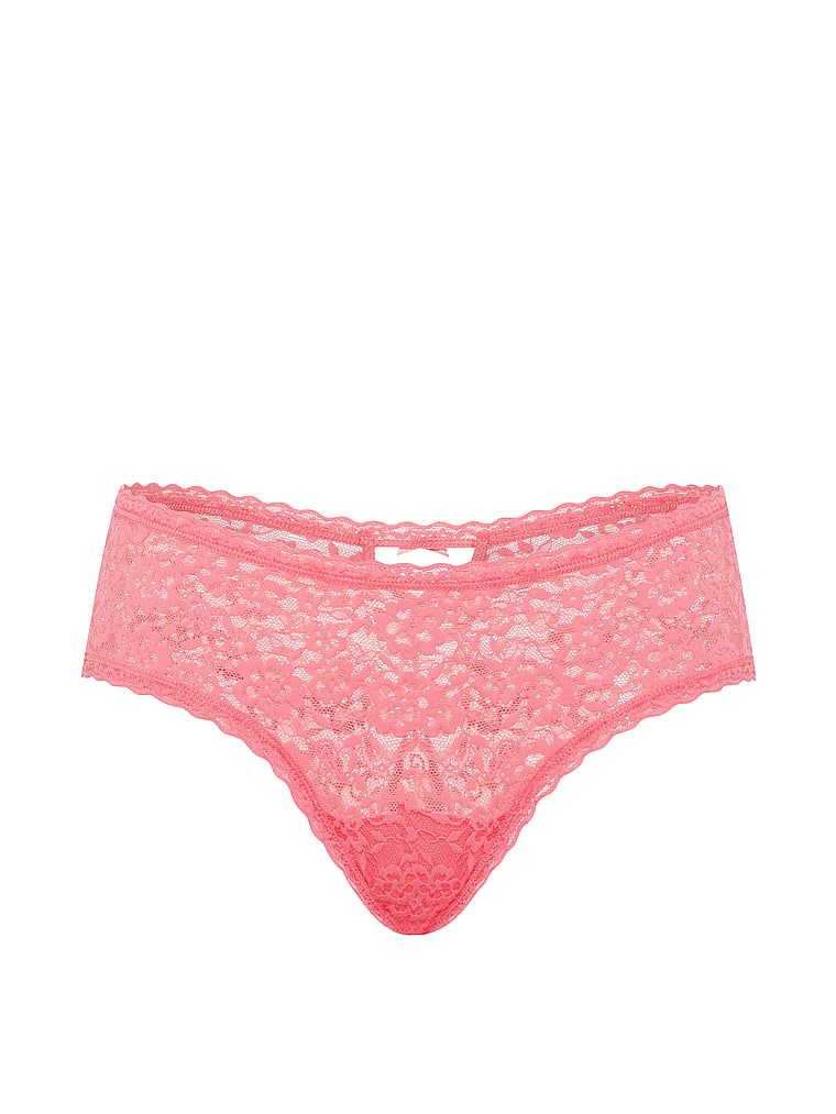 Majtki koronkowe Keyhole Cheeky. Produkt ma kolor różowy i pochodzi z kolekcji Lacie. 