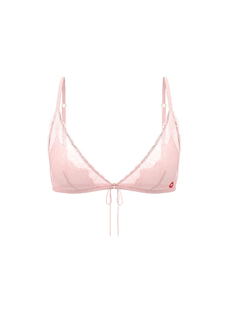 Biustonosz braletka satynowa Tease Kiss. Produkt ma kolor różowy i pochodzi z kolekcji Victoria's Secret. 