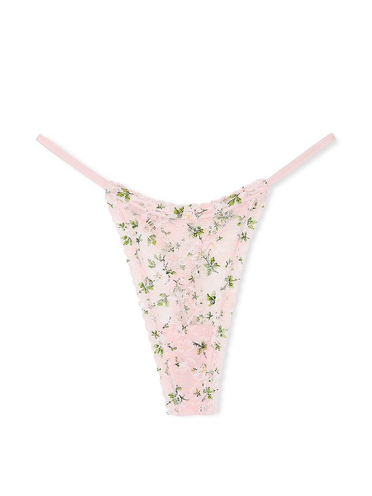 Stringi koronkowe Lace. Produkt ma wzór kwiatowy i pochodzi z kolekcji Lacie. 