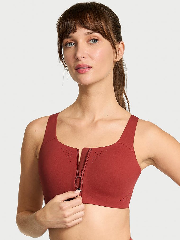 VSX Biustonosz sportowy z maksymalnym podtrzymaniem z suwakiem Featherweight Max Front-Close
