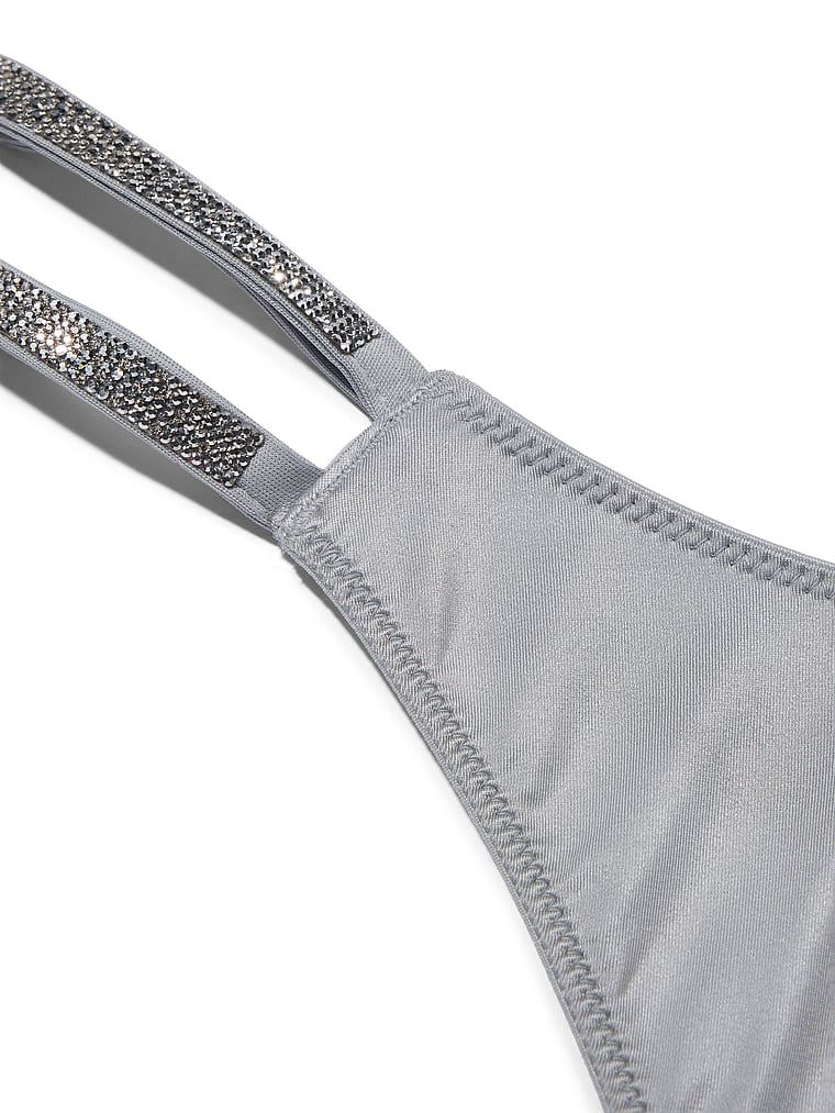 Stringi Double Shine Strap. Produkt ma kolor szary i pochodzi z kolekcji Very Sexy. 