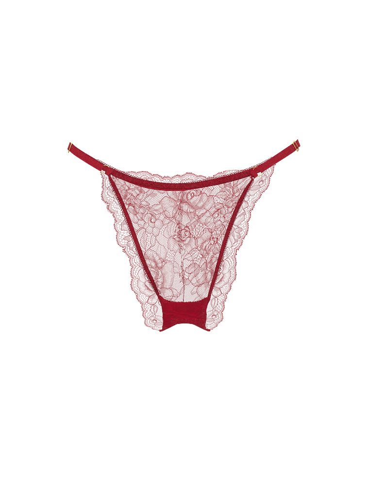 Majtki brazyliany koronkowe z regulowanymi paseczkami Rose Lace Brazilian. Produkt ma kolor czerwony i pochodzi z kolekcji Very Sexy. 