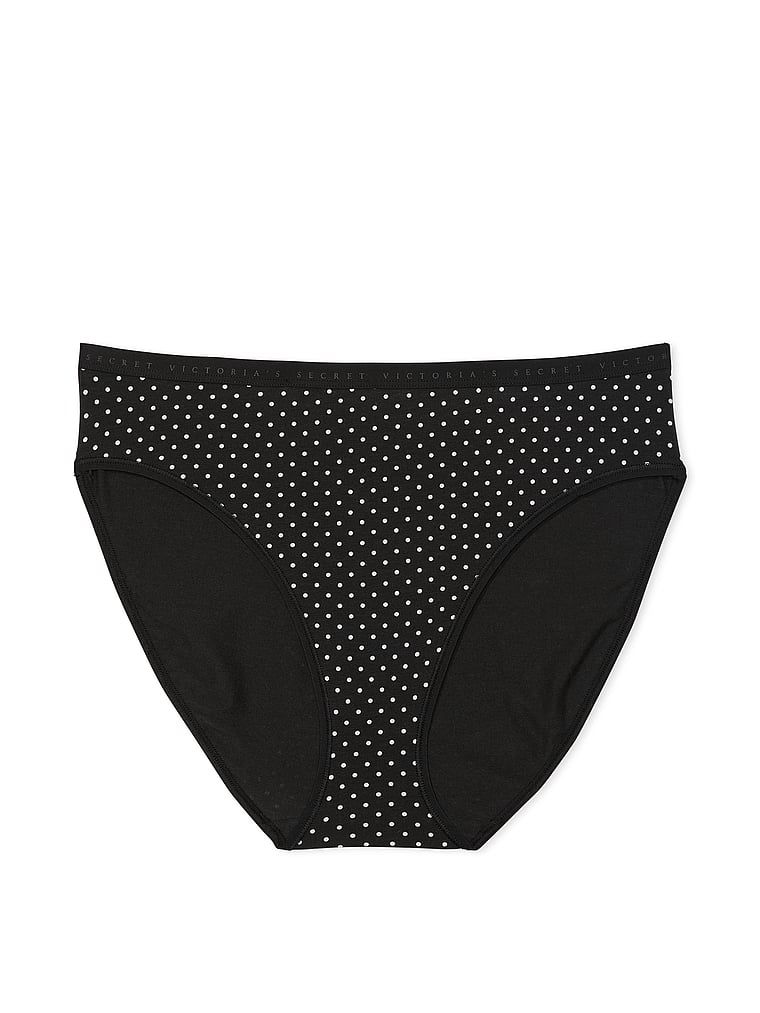 Majtki figi z wysoko wyciętymi nogawkami High-Leg Brief. Produkt jest wzorzysty i pochodzi z kolekcji Victoria's Secret. 