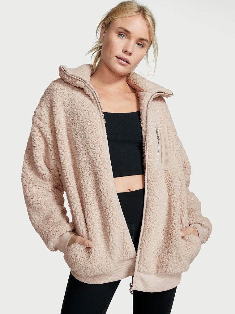 Victoria’s Secret online teddy fleece boyfriend jacket