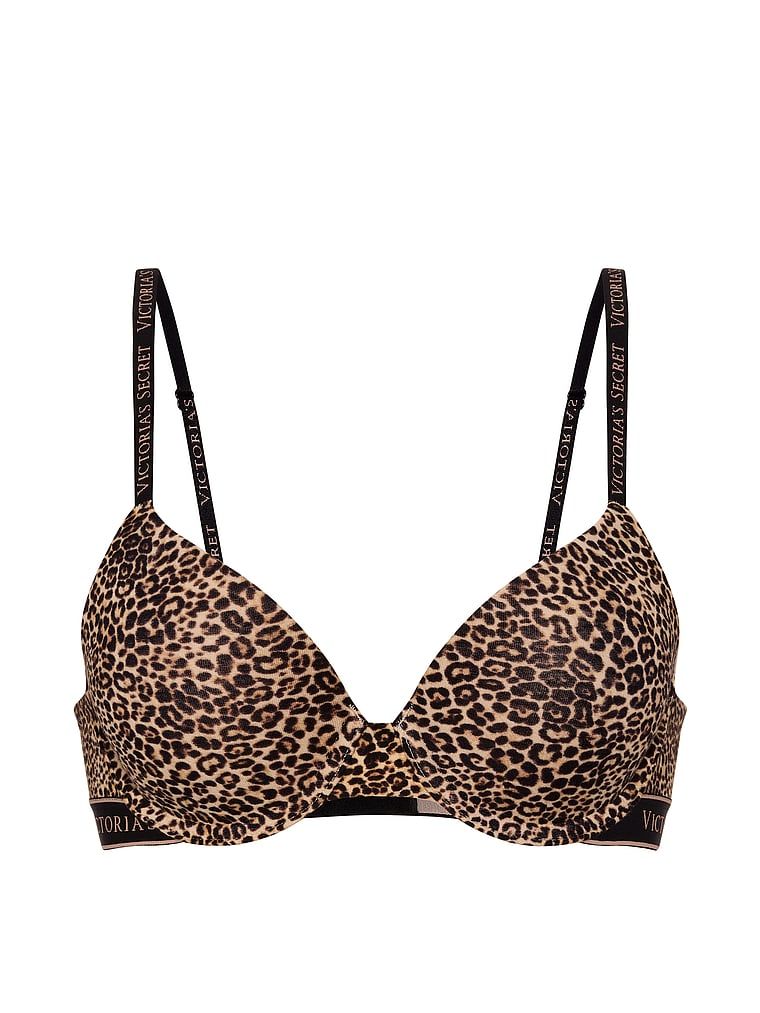 Biustonosz push-up bawełniany Perfect Shape. Produkt ma kolor motyw zwierzęcy i pochodzi z kolekcji T-shirt. 