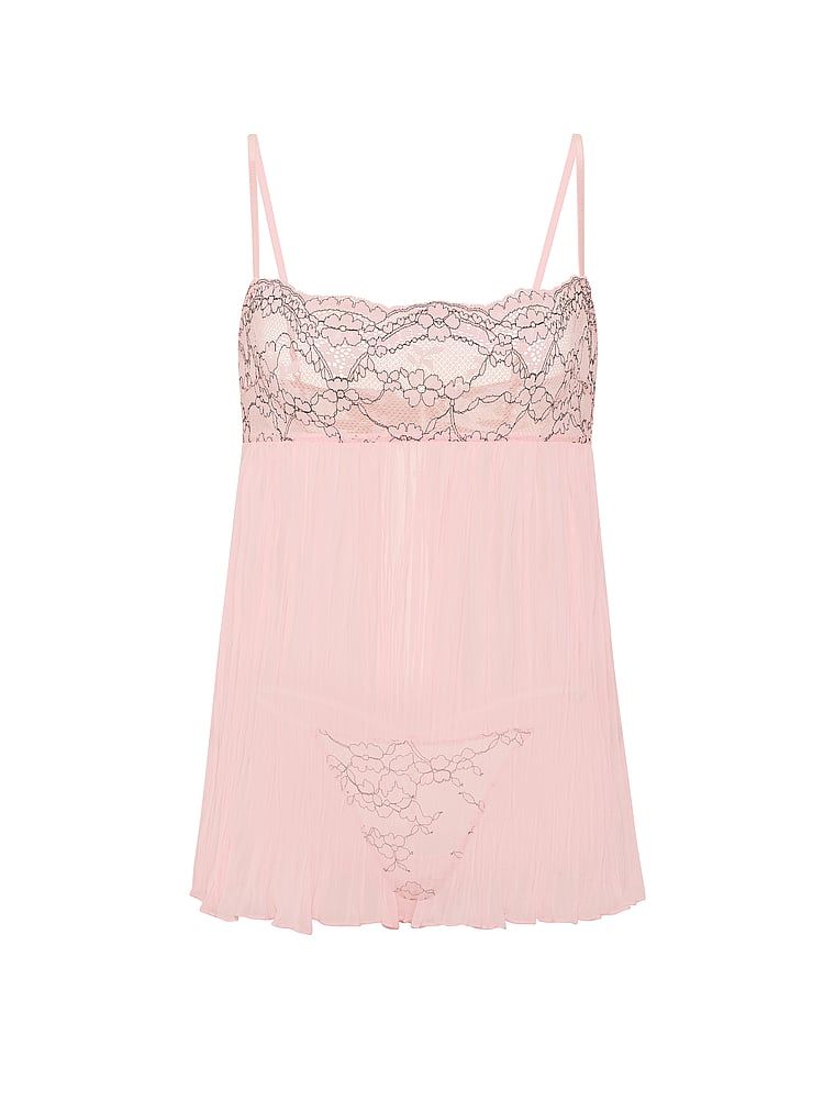 Halka i stringi Dream Lace Pleated Babydoll. Produkt ma kolor wielokolorowy i pochodzi z kolekcji Dream Angels. 