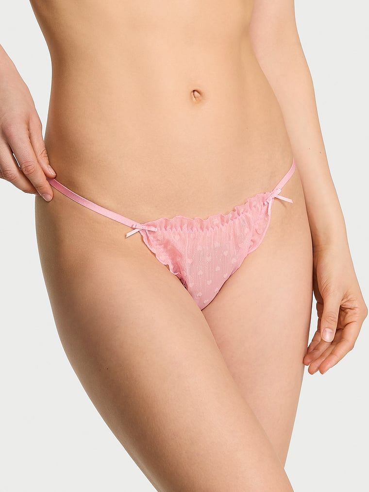 Stringi z szyfonu Heart. Produkt jest wzorzysty i pochodzi z kolekcji Dream Angels. 