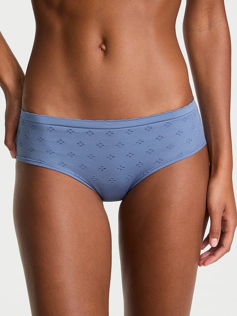 Majtki Seamless Eyelet Hiphugger. Produkt ma kolor niebieski i pochodzi z kolekcji Seamless. 