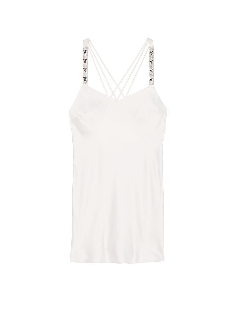 Victoria's Secret Satynowa koszulka nocna z błyszczącymi ramiączkami Shine Strap Satin Slip