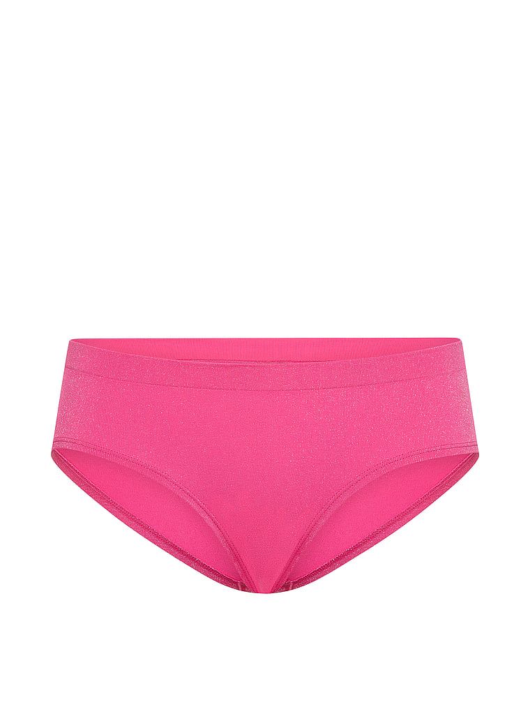 Majtki z błyszczącego materiału Shimmer Hiphugger. Produkt ma kolor różowy i pochodzi z kolekcji Seamless. 