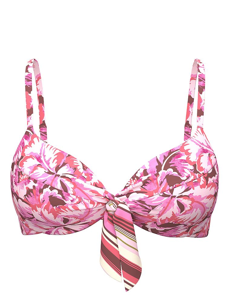 Góra od bikini z push-upem Boho Beach Twist. Produkt jest wzorzysty i pochodzi z kolekcji Victoria's Secret Swim. 