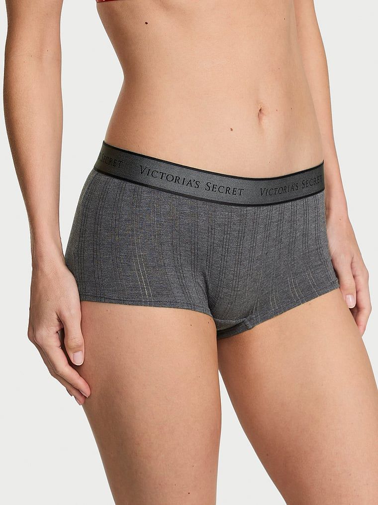 Cotton Majtki szorty z modalu Ultra-Fine Logo Boyshort