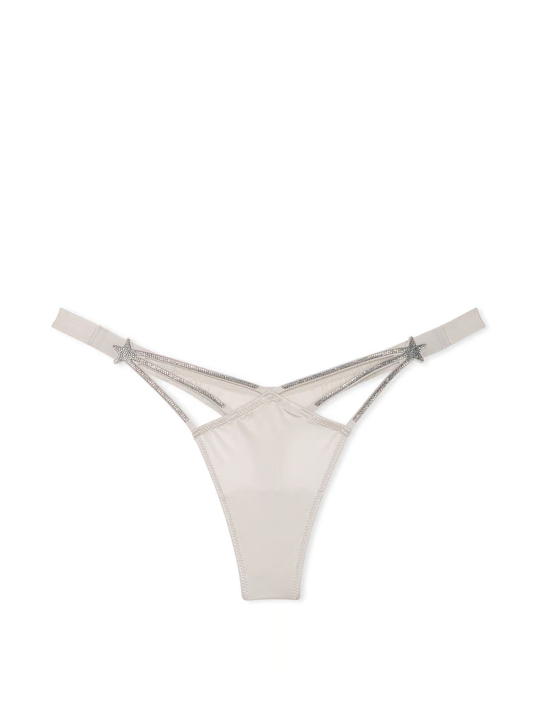 Stringi z wysoko wyciętymi nogawkami Starstruck Shine. Produkt ma kolor beżowy i pochodzi z kolekcji Very Sexy. 