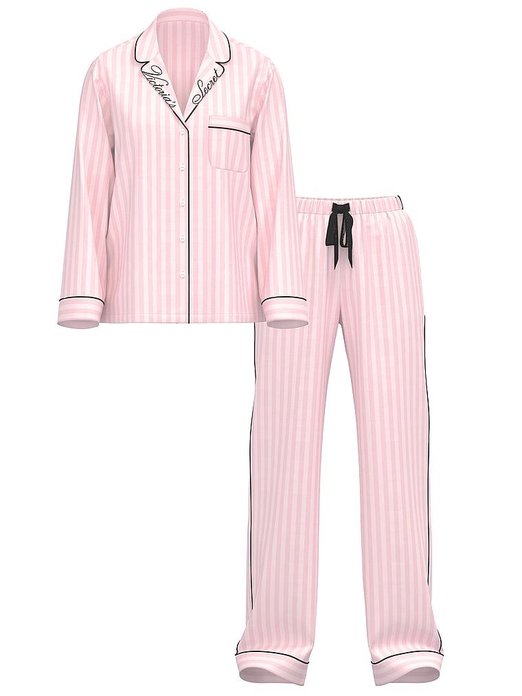 Flanelowa piżama z długimi spodniami. Produkt jest wzorzysty i pochodzi z kolekcji Victoria's Secret. 