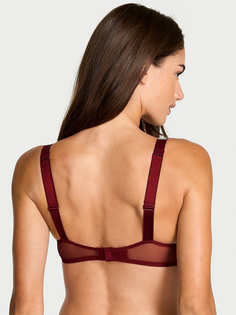 Very Sexy Biustonosz push-up koronkowy powiększający o 2 rozmiary Bombshell Shine Strap