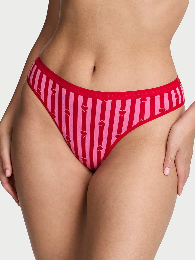 Majtki bawełniane Bikini. Produkt jest wzorzysty i pochodzi z kolekcji Victoria's Secret. 