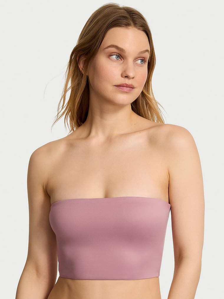 Top bez ramiączek FeatherSoft. Produkt ma kolor różowy i pochodzi z kolekcji Victoria's Secret. 