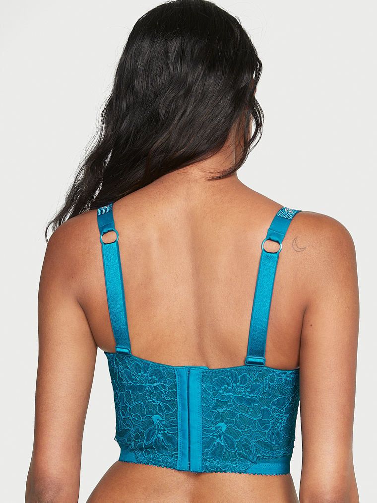Very Sexy Top gorsetowy push-up z błyszczącymi ramiączkami Shine Strap