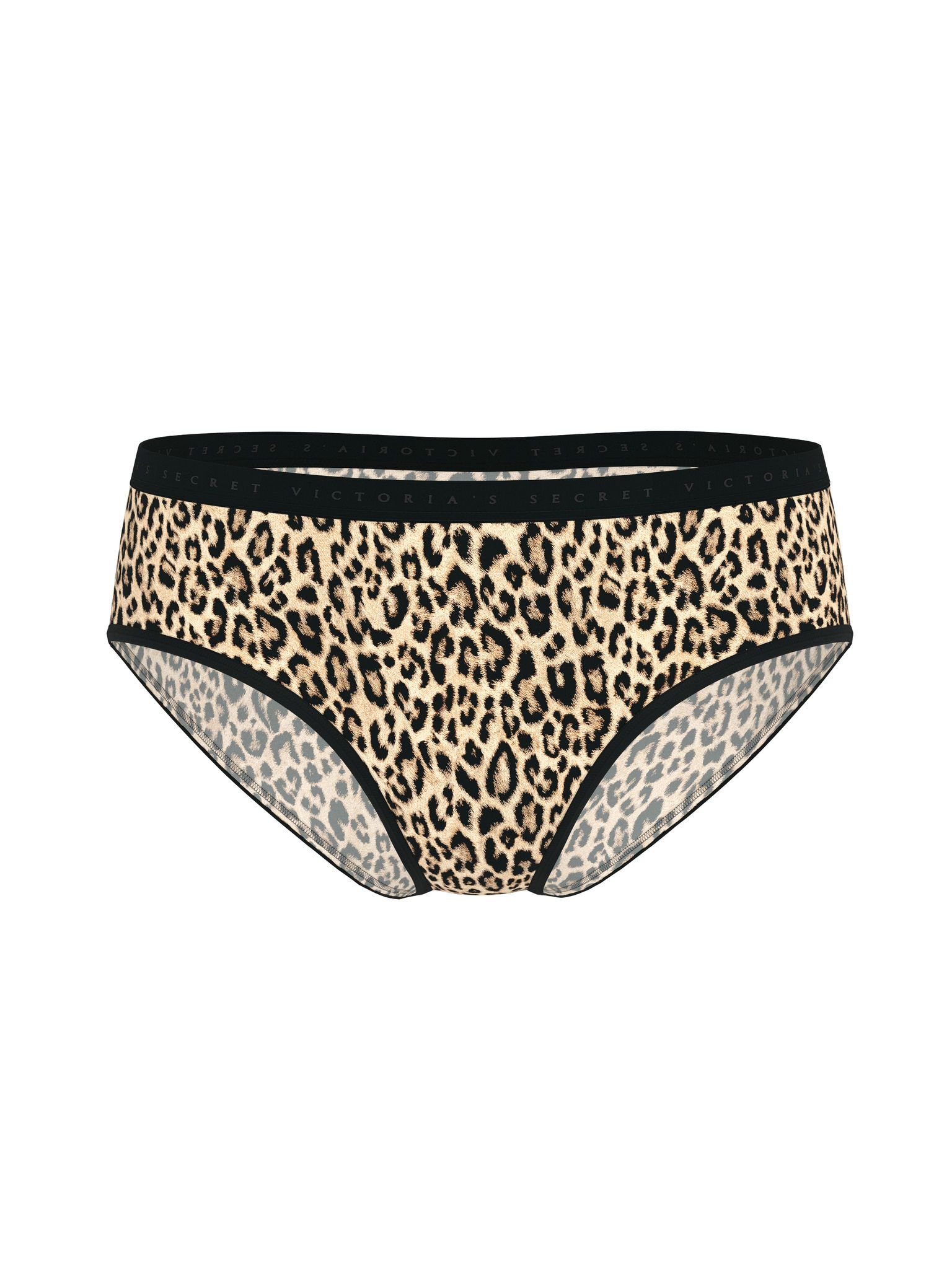 Majtki bawełniane Hiphugger. Produkt ma wzór z motywem zwierzęcym i pochodzi z kolekcji Victoria's Secret. 